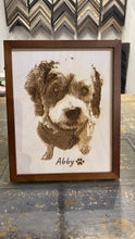 Load image into Gallery viewer, Wood engraved Pet Portraits! Starting at $40 ($20 deposit to start)